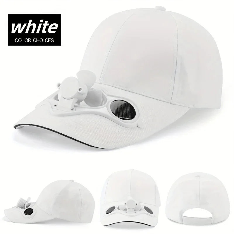 Solar-Powered Fan Baseball Cap - Lightweight, Breathable & Uv-Protective Cooling Hat for Outdoor Sports & Travel