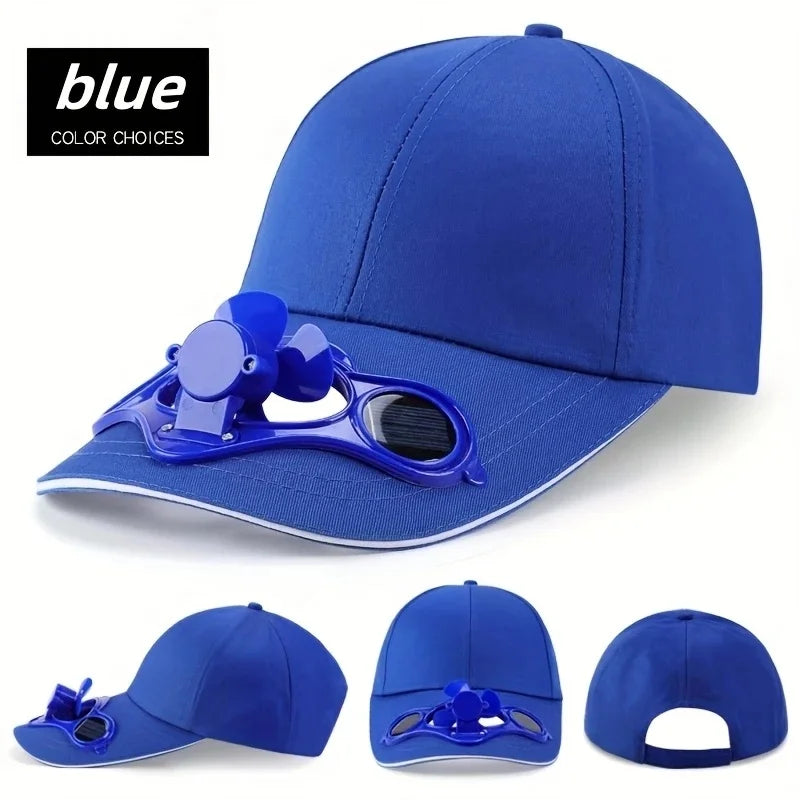 Solar-Powered Fan Baseball Cap - Lightweight, Breathable & Uv-Protective Cooling Hat for Outdoor Sports & Travel