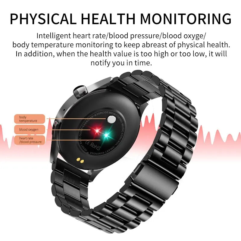 Smart Watch for Men Full Touch Screen Sport Fitness Watch Man IP67 Waterproof Bluetooth for Android IOS Smartwatch Men