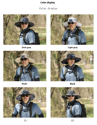 Outdoor Solar Rechargeable Wide Brim Fan Hat