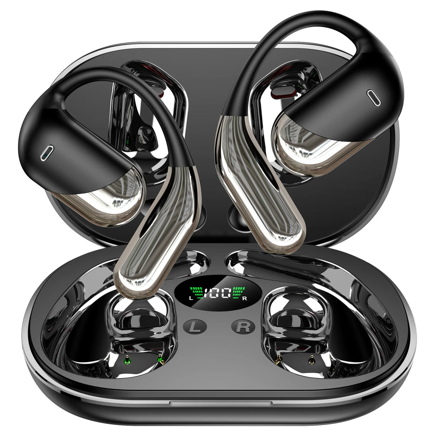AI Translation Earbuds Real Time - Audifonos Traductores Inglés Español, 3-In-1 Translator Device, Supports 144 Languages & Accents, Open Ear Earbuds with Charging Case