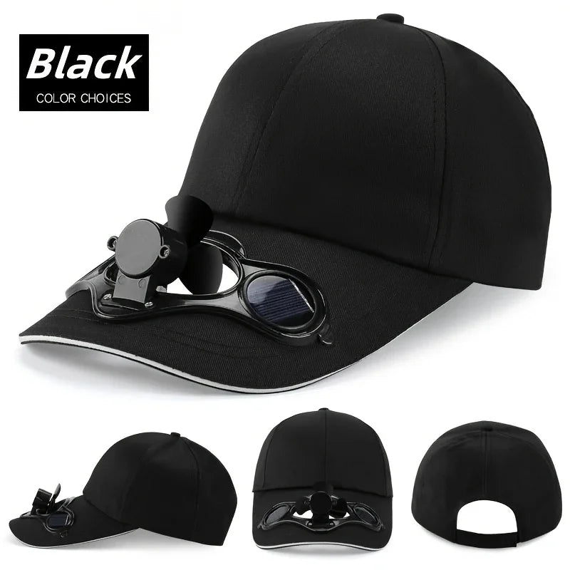 Solar-Powered Fan Baseball Cap - Lightweight, Breathable & Uv-Protective Cooling Hat for Outdoor Sports & Travel