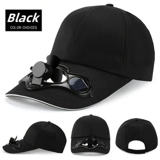 Solar-Powered Fan Baseball Cap - Lightweight, Breathable & Uv-Protective Cooling Hat for Outdoor Sports & Travel