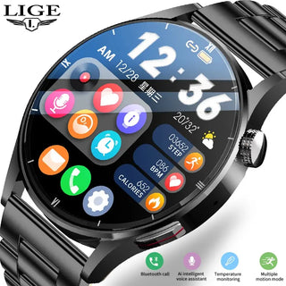 Smart Watch for Men Full Touch Screen Sport Fitness Watch Man IP67 Waterproof Bluetooth for Android IOS Smartwatch Men