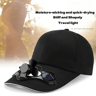 Solar-Powered Fan Baseball Cap - Lightweight, Breathable & Uv-Protective Cooling Hat for Outdoor Sports & Travel